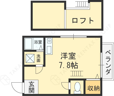 花荘-1R(97748612)の間取り図