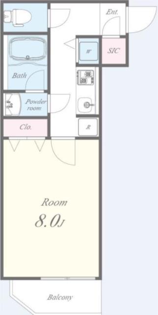 セイワパレス福島駅前-1K(89188504)の間取り図