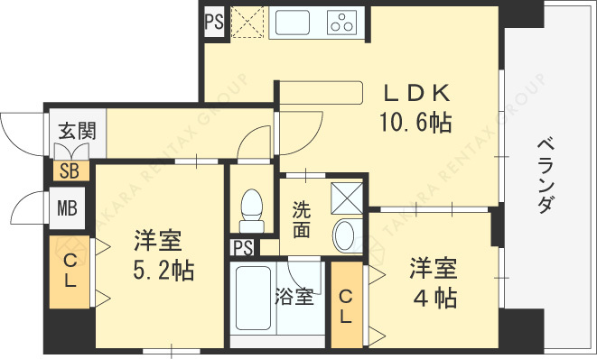 ブル　フォルトゥーナ扇町-1SLDK(111075855)の間取り図