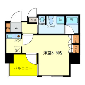 パウゼ東天満-1R(86106052)の間取り図