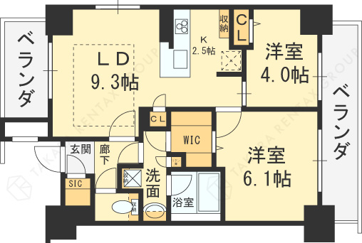 アーバネックス同心-2LDK(82478810)の間取り図