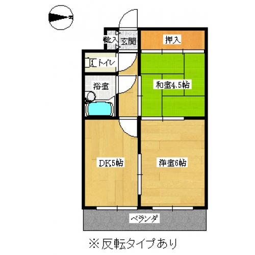 ブリリアンマンション-2DK(112188509)の間取り図