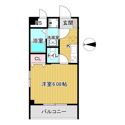 マロット天神橋-1K(99129298)の間取り図