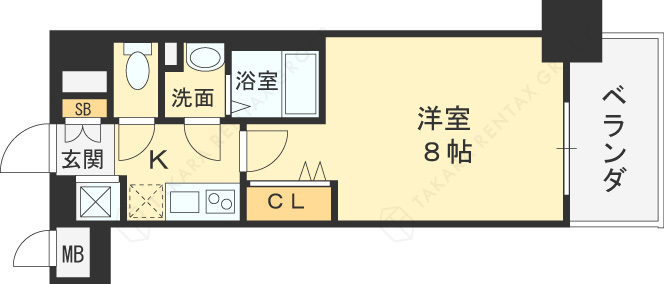 Ｌｕｘｅ海老江Ⅱ-1K(87167709)の間取り図