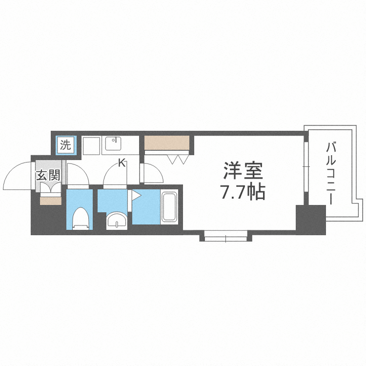 Ｌｕｘｅ海老江Ⅱ-1K(86123105)の間取り図