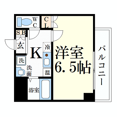 みおつくし堂島-1K(98816122)の間取り図