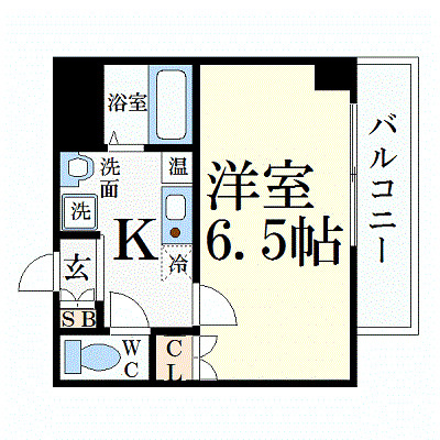 みおつくし堂島-1K(97207983)の間取り図