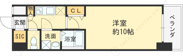 セオリー天神橋アベニール-1K(88012214)の間取り図