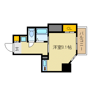ル・パルトネール梅田北-1R(95761444)の間取り図