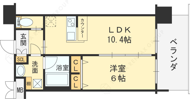 ディームス福島-1LDK(98065494)の間取り図