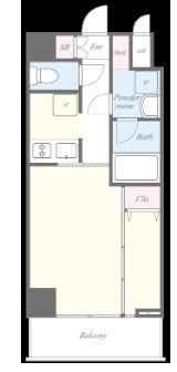 ファイブコート梅田-1K(112286503)の間取り図