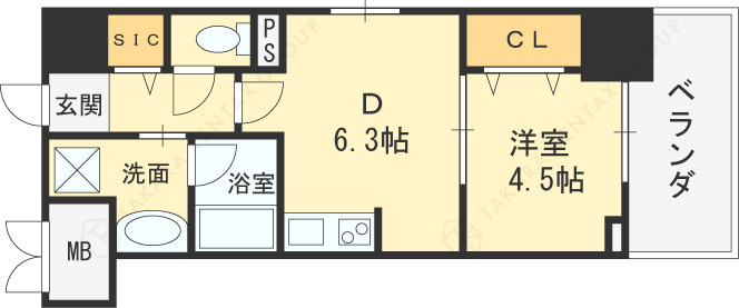 ｍａ　ｍｉｎｅｔｔｅ-1DK(112398405)の間取り図