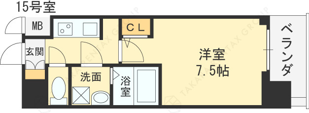 ＳーＲＥＳＩＤＥＮＣＥ福島ｇｒａｎｄｅ-1K(97920364)の間取り図