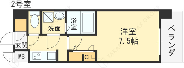 ＳーＲＥＳＩＤＥＮＣＥ福島ｇｒａｎｄｅ-1K(98457691)の間取り図