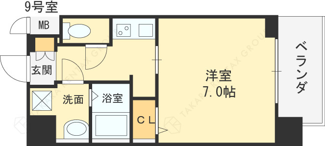ＳーＲＥＳＩＤＥＮＣＥ福島ｇｒａｎｄｅ-1K(111588638)の間取り図