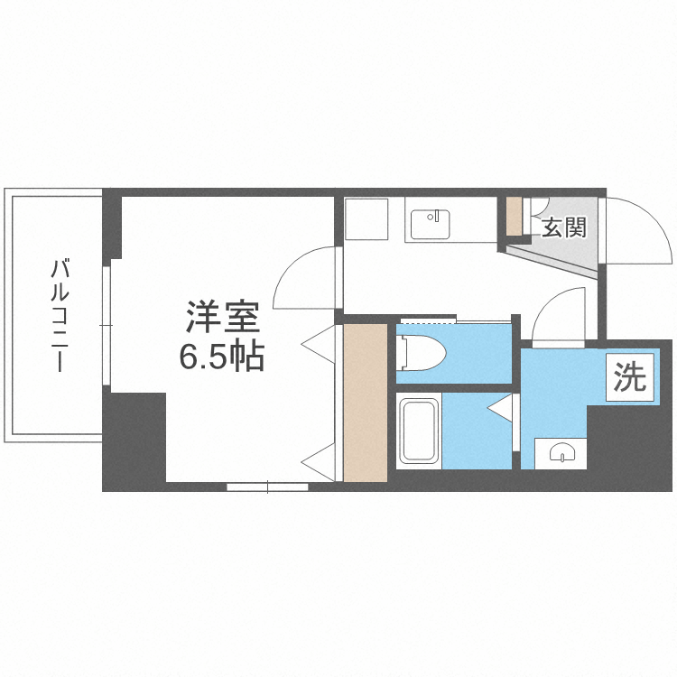 アドバンス西梅田ジェイス-1K(88904321)の間取り図