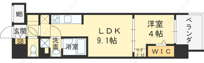 アーバネックス梅田中崎町-1LDK(89232161)の間取り図