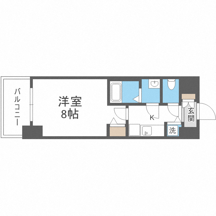 ディクス福島レジデンス-1K(112095723)の間取り図