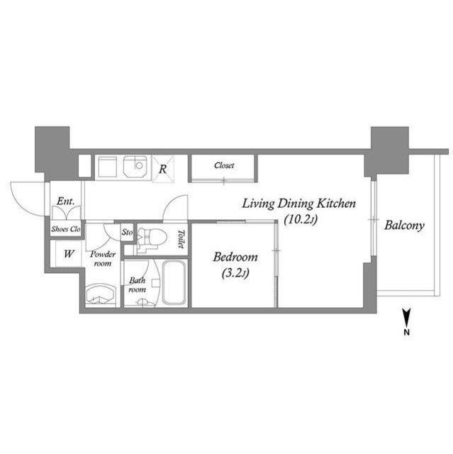 エル・セレーノ天満橋-1LDK(112092209)の間取り図