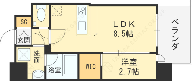 セレニテ福島プリエ-1LDK(91602697)の間取り図