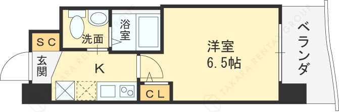 セレニテ福島プリエ-1K(91602723)の間取り図