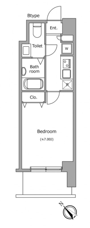 ラクラス福島野田-1K(91854067)の間取り図