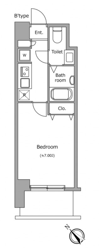 ラクラス福島野田-1K(111495438)の間取り図