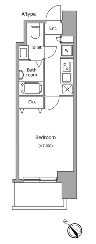 ラクラス福島野田-1K(111580321)の間取り図