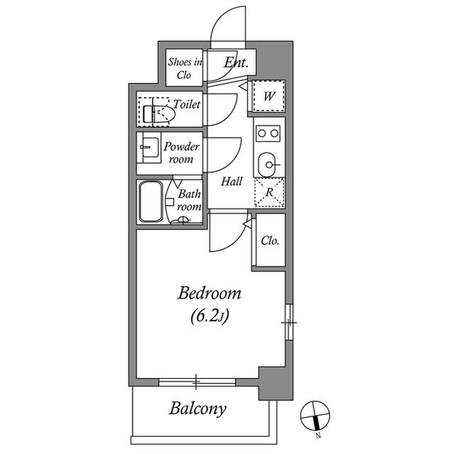 アドバンス西梅田ビオス-1K(102970179)の間取り図