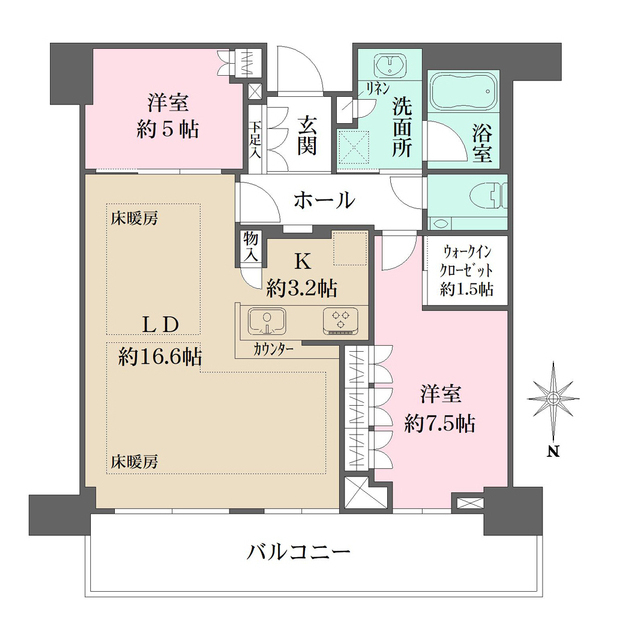 グランドメゾン新梅田タワーＴＨＥ　ＣＬＵＢ　ＲＥＳＩＤＥＮＣＥ-2LDK(92143093)の間取り図