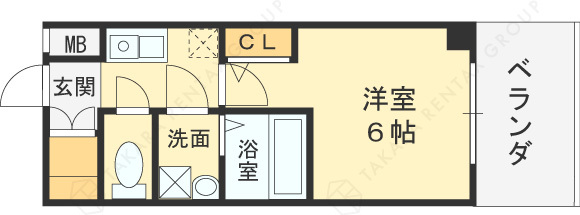 エスリードレジデンス梅田フロント-1K(112055190)の間取り図