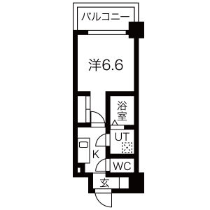 アーバンフラッツ鷺洲-1K(97544373)の間取り図