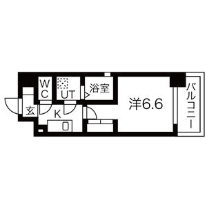 アーバンフラッツ鷺洲-1K(111117442)の間取り図
