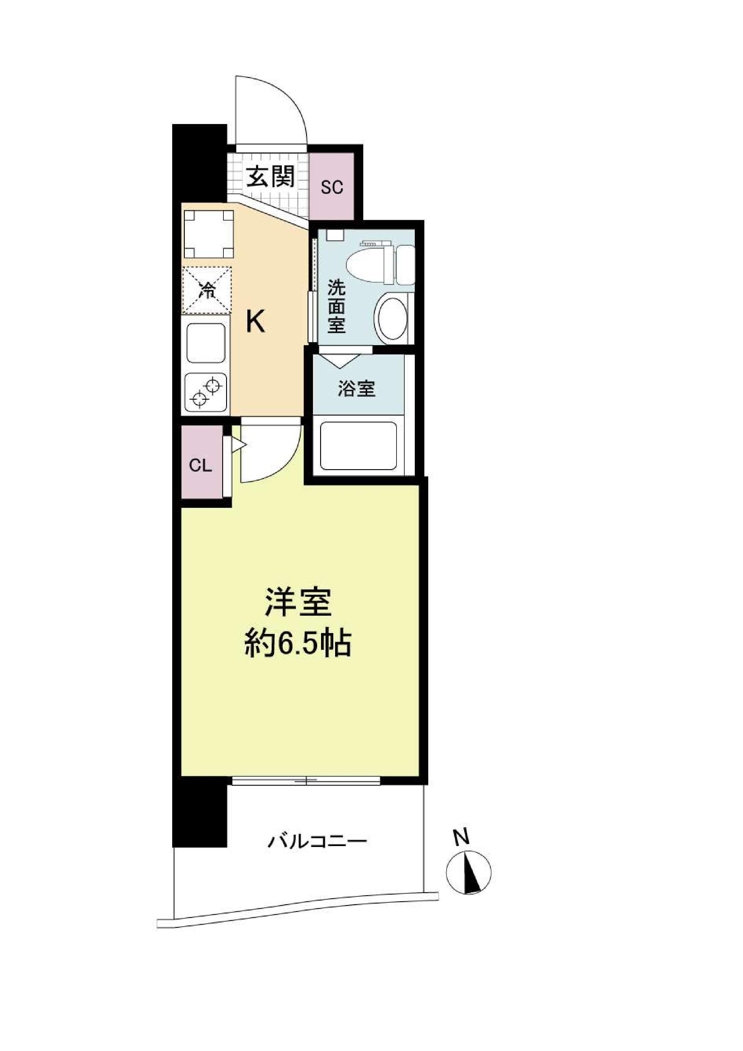セレニテ福島プリエ-1K(96641482)の間取り図