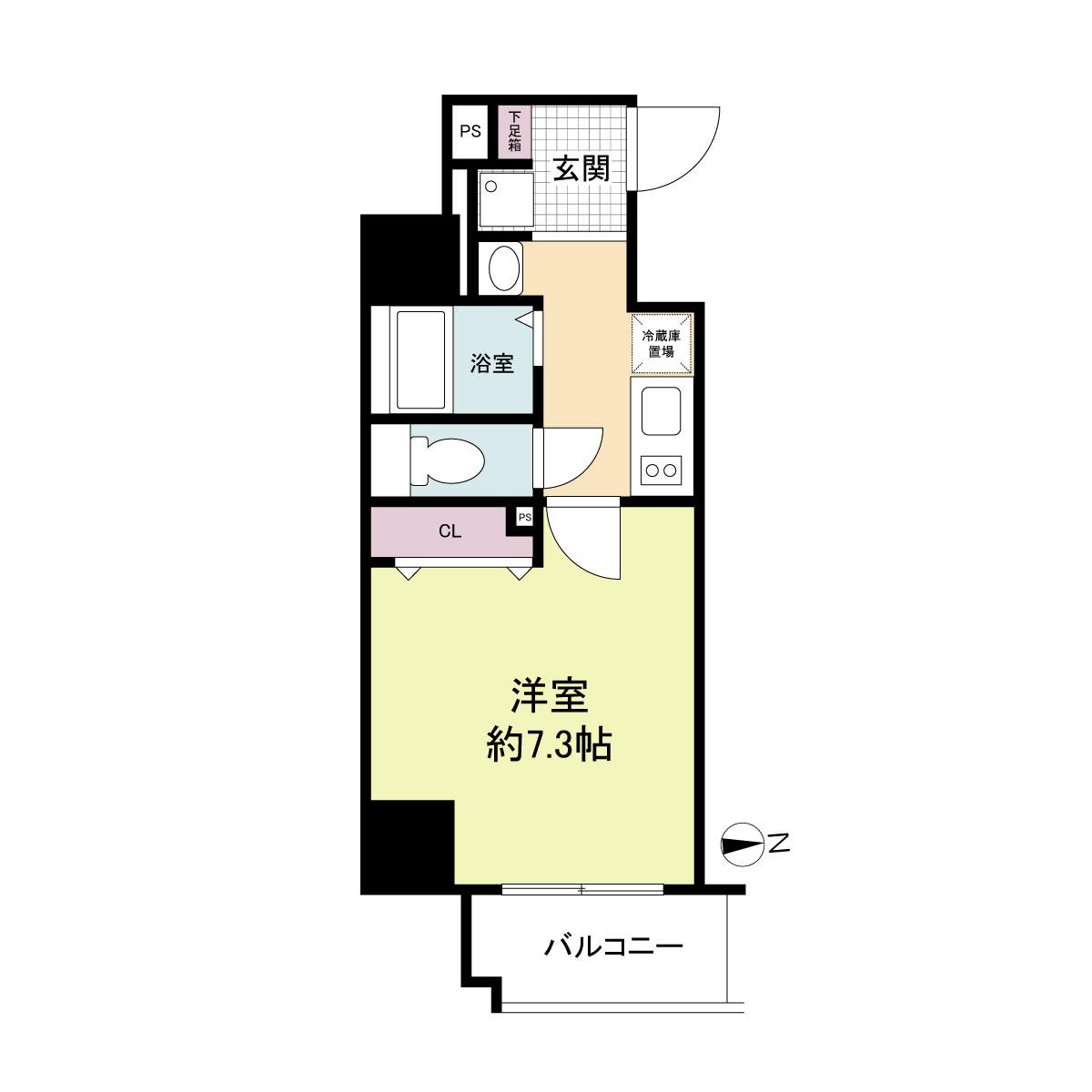 ＳＥＲＥＮＡ大阪天満宮-1K(112276433)の間取り図