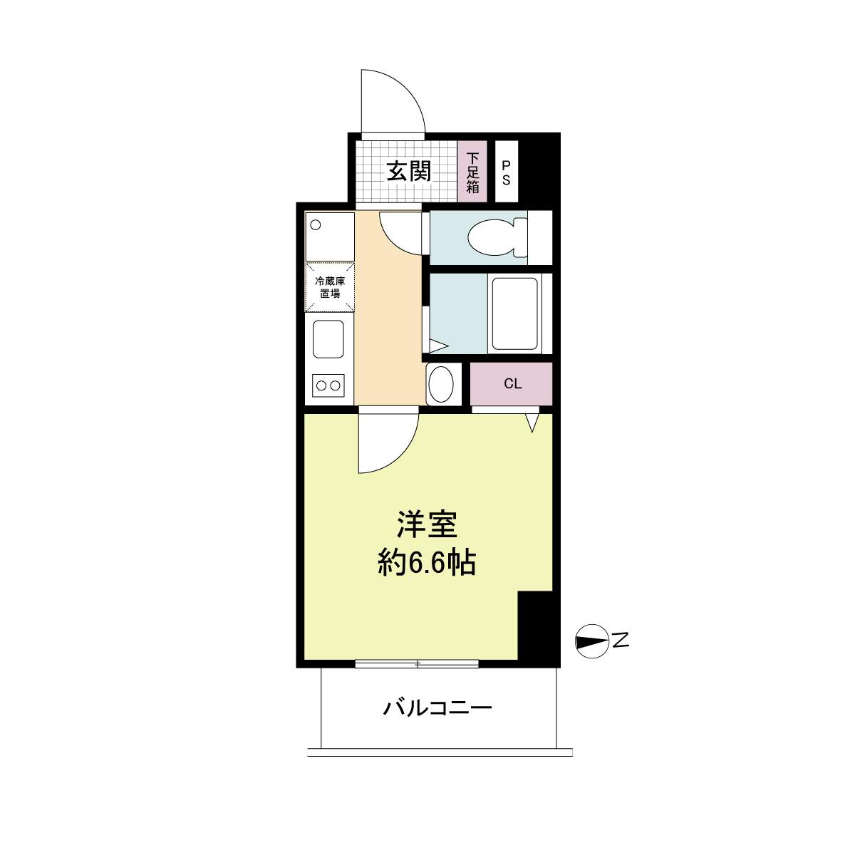 ＳＥＲＥＮＡ大阪天満宮-1K(112271669)の間取り図