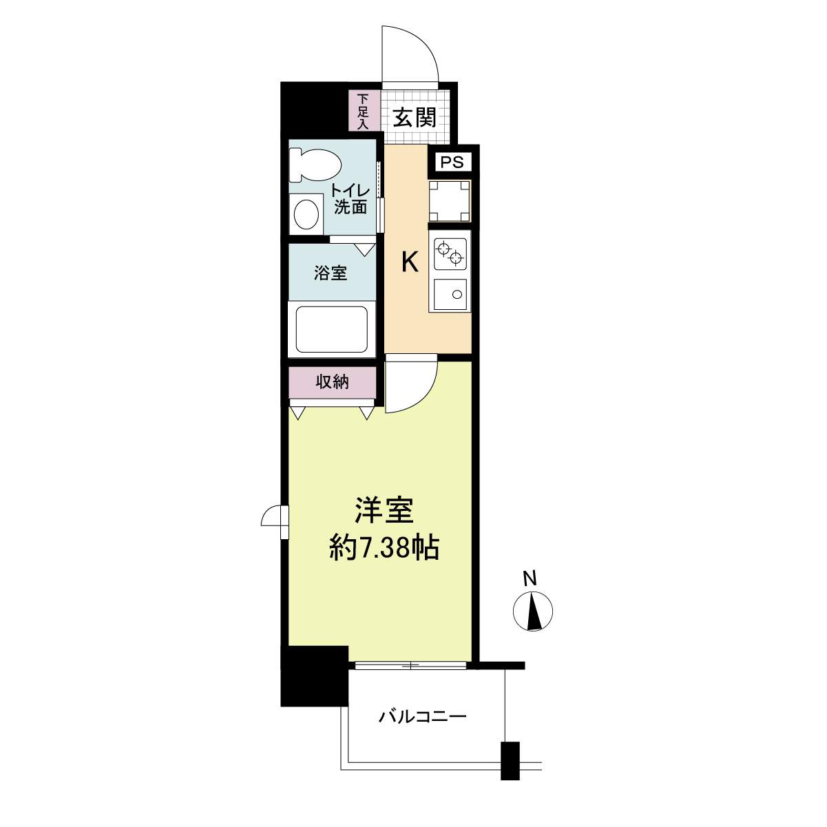 プライマル大阪天満宮-1K(112240755)の間取り図