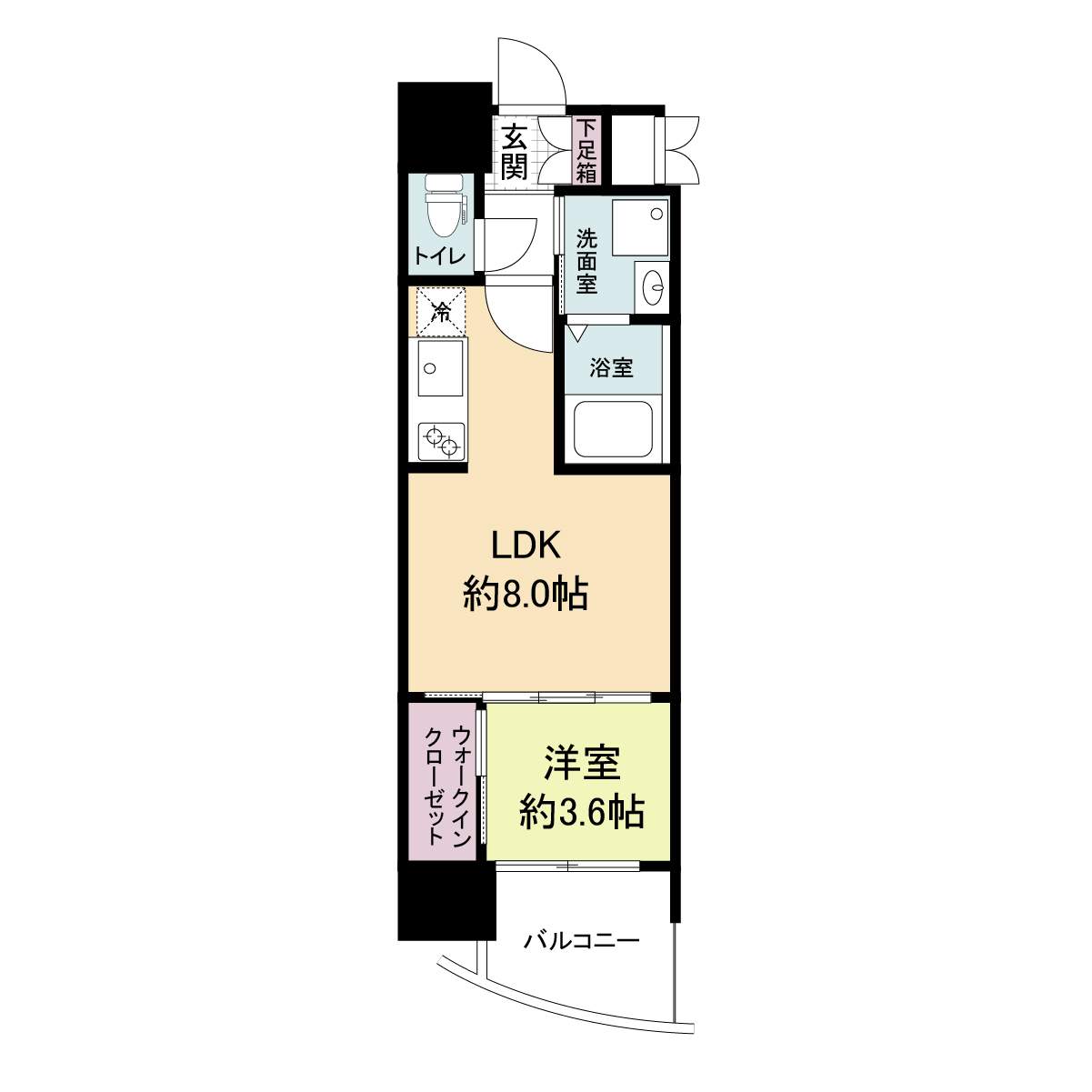 セレニテ福島アリア-1LDK(96639322)の間取り図