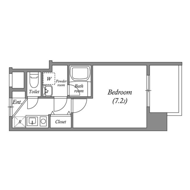 ＢＲＯＡＤ　新うめきたＲＥＳＩＤＥＮＣＥ-1K(111091667)の間取り図