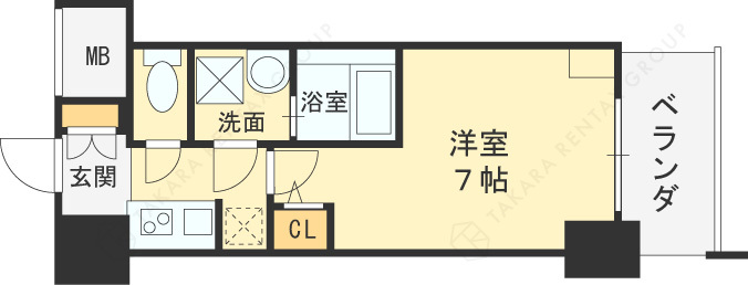 ＳーＲＥＳＩＤＥＮＣＥ福島Ａｌｏｖｉｔａ-1K(96887451)の間取り図
