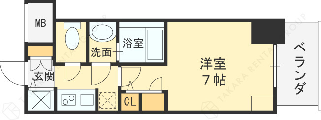 ＳーＲＥＳＩＤＥＮＣＥ福島Ａｌｏｖｉｔａ-1K(96887442)の間取り図