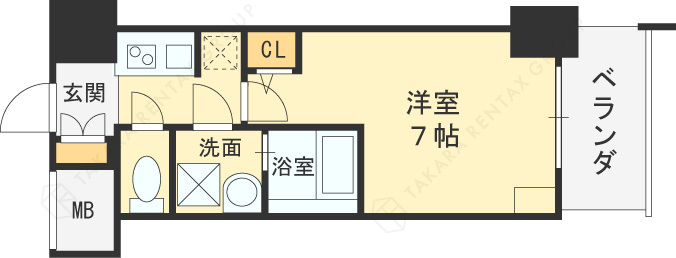 ＳーＲＥＳＩＤＥＮＣＥ福島Ａｌｏｖｉｔａ-1K(96887443)の間取り図