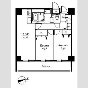 レジディア西天満（旧リヴァージュ西天満）-2LDK(99691900)の間取り図