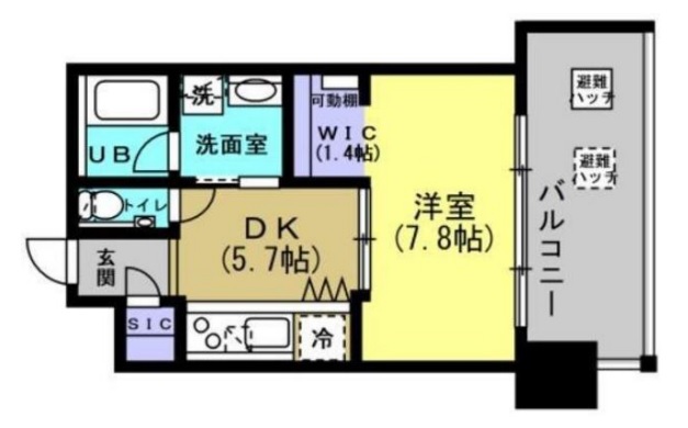 ベネチア天満橋-1DK(97027477)の間取り図