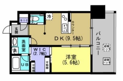 ベネチア天満橋-1LDK(97022756)の間取り図