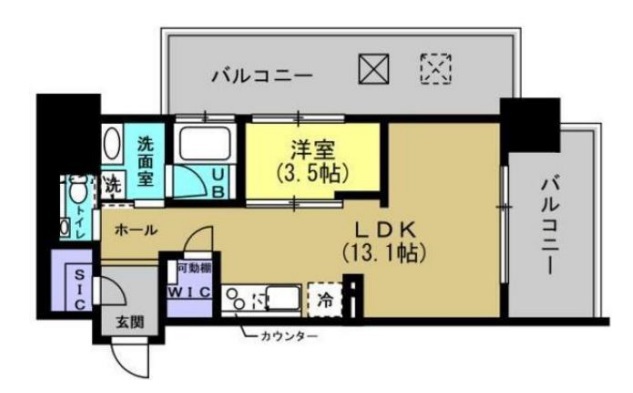 ベネチア天満橋-1LDK(97029104)の間取り図