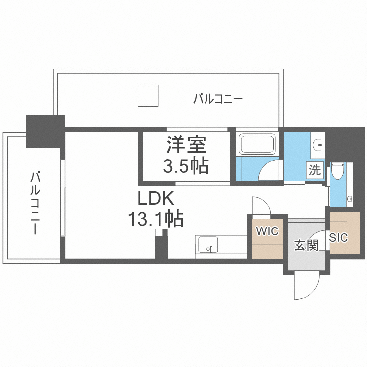 ベネチア天満橋-1LDK(104561652)の間取り図