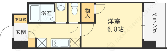 リビオメゾン西天満-1K(95022431)の間取り図
