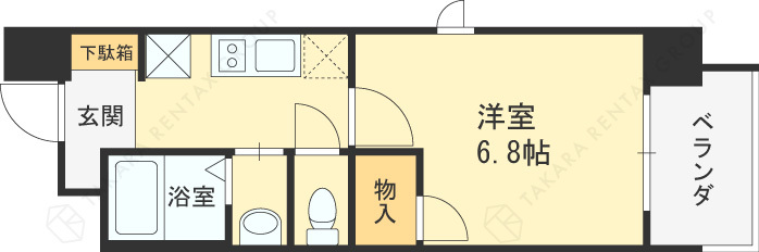 リビオメゾン西天満-1K(97210561)の間取り図