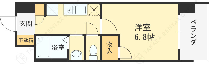 リビオメゾン西天満-1K(97210577)の間取り図